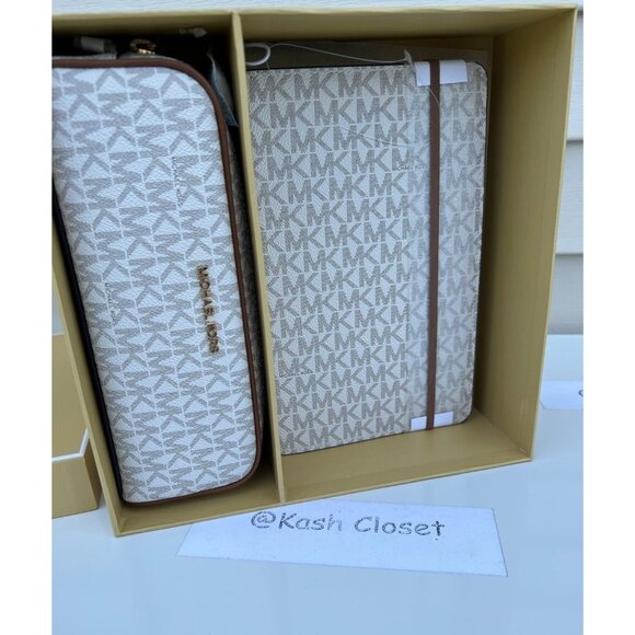 Michael Kors notebook and pencil case gift box set MK signature vanilla - Picture 2 of 8